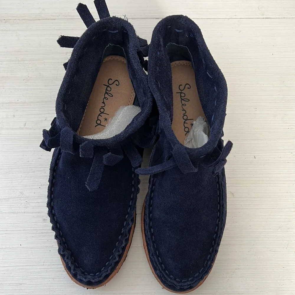Splendid navy suede booties